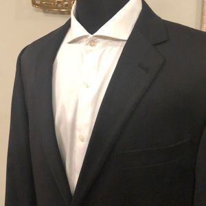 JoS A Bank 43R Black Mens Suit - 38x30 pants